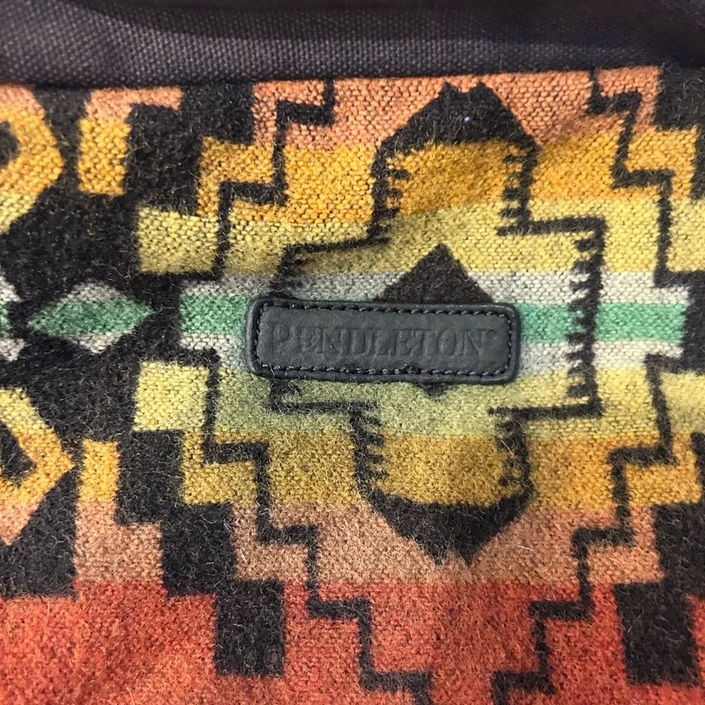 Pendleton Tribal Patterned Black Backpack - Picture 2 of 3